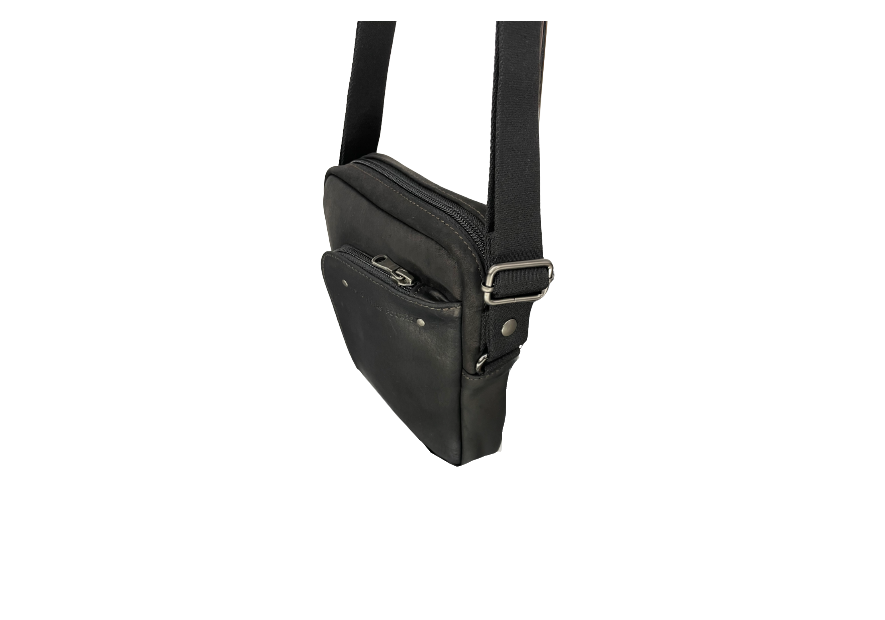 Les Ateliers Foures 9009 - CUIR DE VACHETTE - NOIR sac homme nérée sacoche homme
