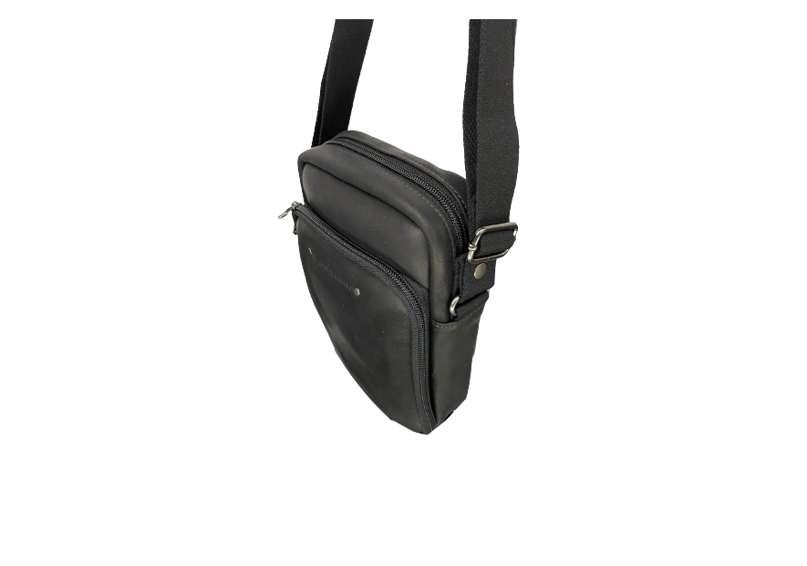 Les Ateliers Foures 9403 - CUIR DE VACHETTE - NOIR fourés-baroudeur-sac homme 230 sacoche homme