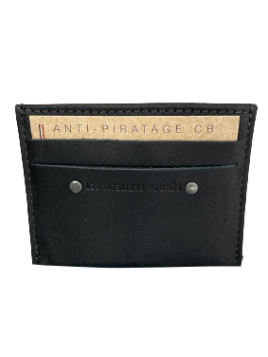 Les Ateliers Foures 930X - CUIR DE VACHETTE - NOIR baroudeur porte cartes rfid p.cartes credit