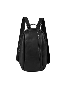 Les Ateliers Foures 9218 - CUIR DE VACHETTE - NOIR sac à dos oval baroudeur