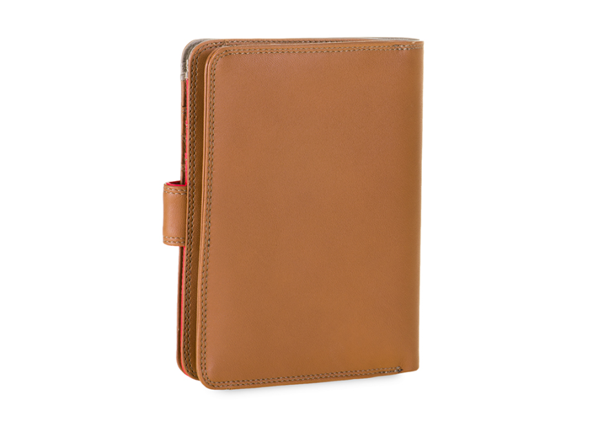 Mywalit 229 - CUIR DE VEAU - CARAMEL portefeuille à bouton-pression grand format pmpb