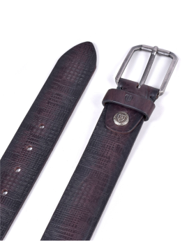 Miguel Bellido 4230 - CUIR DE VACHETTE - MARRON miguel bellido-ceinture h-imprimé Ceintures