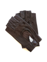 Poujade P701F - CUIR D'AGNEAU - MARRON poujage-conduite-gants femme doigts coupés gants-femme
