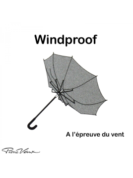 Maison Pierre Vaux 2040 - POLYESTER/TEFLON - NOIR vaux-le chic-parapluie homme pliant auto Petite maroquinerie