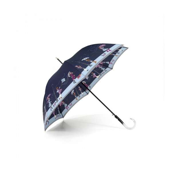 Maison Pierre Vaux VX 5837 - POLYESTER - MARINE - 1 vaux-tempête-parapluie femme canne Parapluies