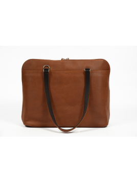 Les Ateliers Foures B559 - CUIR DE VACHETTE - FAUVE fourès-baroudeuse-shopping affaire Sac business