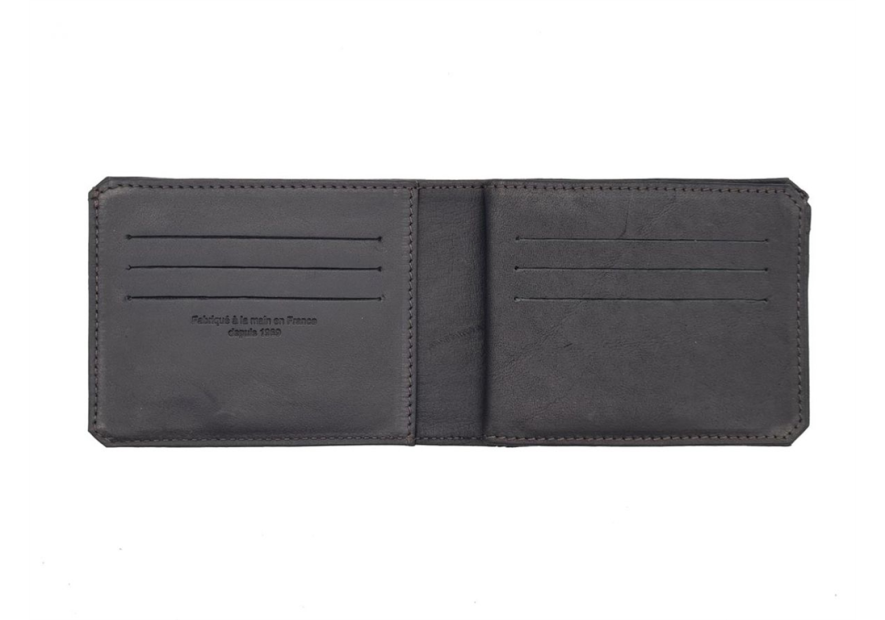 Les Ateliers Foures 960 - CUIR DE VACHETTE - NOIR fourès-baroudeur-portefeuille italien Portefeuille Homme