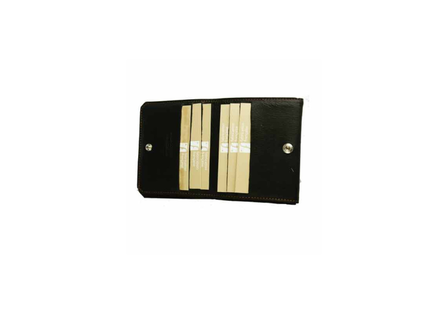 Les Ateliers Foures 9148 - CUIR DE VACHETTE - NOIR Porte-monnaie/ Porte-billets pmpb