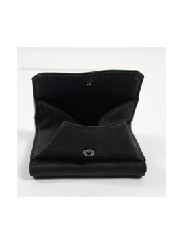 Les Ateliers Foures 9148 - CUIR DE VACHETTE - NOIR Porte-monnaie/ Porte-billets pmpb