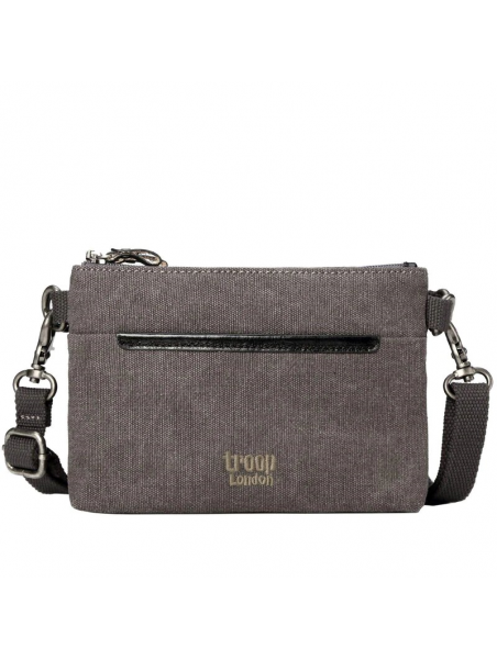 Troop London TRP0509 - COTON CUIR - CHARCOAL trp0509 Sacs banane / Sacs bandoulière