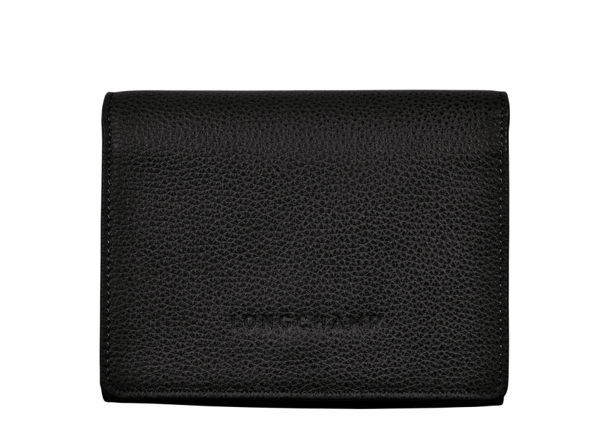Longchamp 30021/021 - CUIR DE VACHETTE - N longchamp-le foulonné-portefeuille compact Porte-monnaie Femme