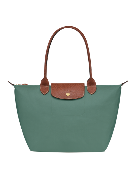 Longchamp 2605089 - NYLON ET CUIR - CYPRÈS sac cabas m le pliage n'est pas format a4 sac-a-main-shopping-toile-ou-cuir