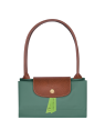Longchamp 2605089 - NYLON ET CUIR - CYPRÈS sac cabas m le pliage n'est pas format a4 sac-a-main-shopping-toile-ou-cuir