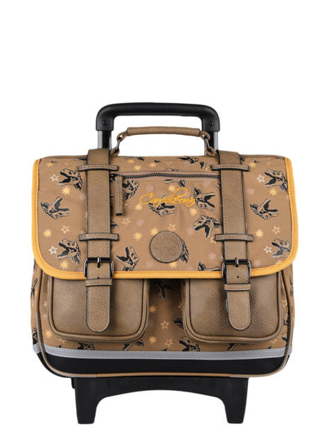 Caméléon VIB-CR38 - POLYESTER - YELLOW DI cartable à roulettes 2 compartiments vintage urban cartables-enfant