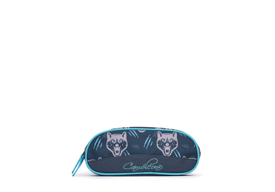 Caméléon BAS-TROU - POLYESTER - NAVY WOLF trousse 2 compartiments actual cartable Scolaire