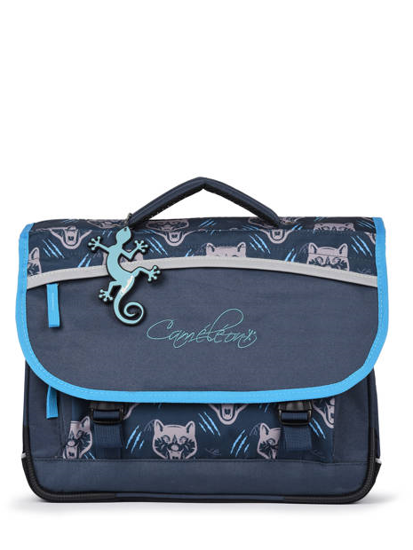 Caméléon BAS-CA38 - POLYESTER - NAVY WOLF cartable enfant 2 compartiments actual cartables-enfant