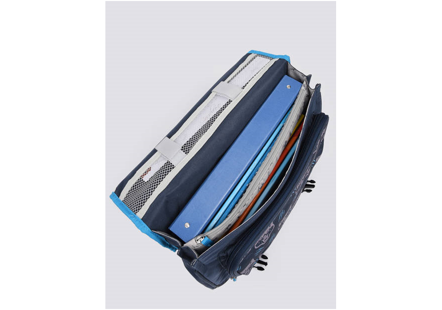 Caméléon BAS-CA38 - POLYESTER - NAVY WOLF cartable enfant 2 compartiments actual cartable Scolaire