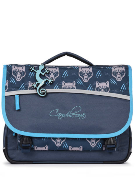 Caméléon BAS-CA41 - POLYESTER - NAVY WOLF cartable enfant 3 compartiments actual cartable Scolaire