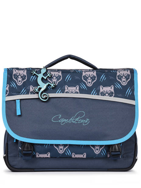 Caméléon BAS-CA41 - POLYESTER - NAVY WOLF cartable enfant 3 compartiments actual cartables-enfant