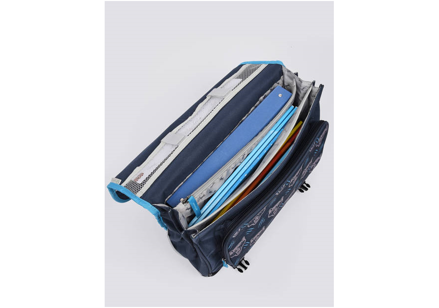 Caméléon BAS-CA41 - POLYESTER - NAVY WOLF cartable enfant 3 compartiments actual cartable Scolaire