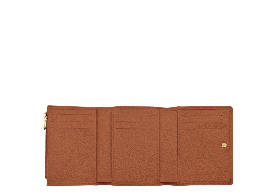 Longchamp 30021/021 - CUIR DE VACHETTE - C longchamp-le foulonné-portefeuille compact Porte-monnaie Femme