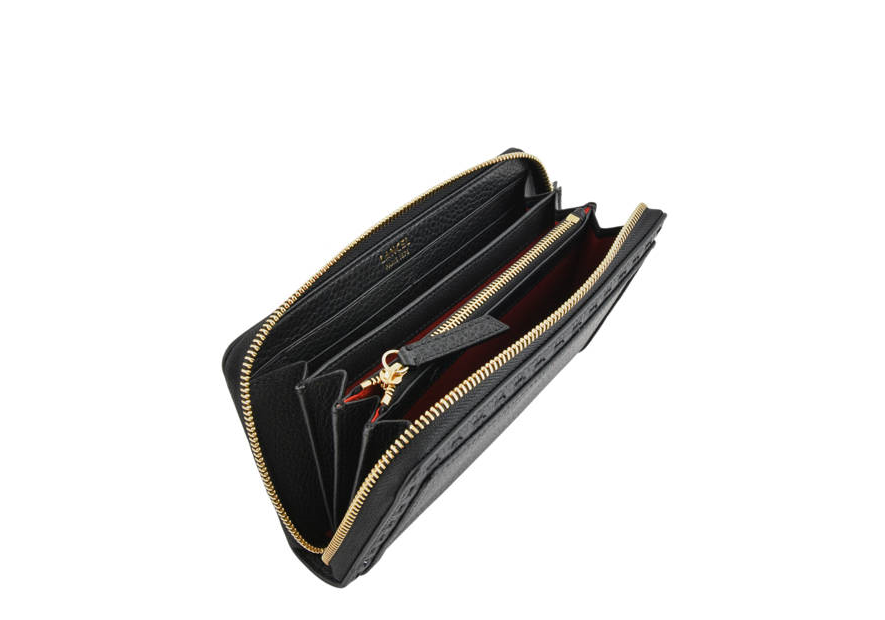 Lancel A10111 - CUIR DE VACHETTE - NOIR Premier Flirt de Lancel - Portefeuille long zippé