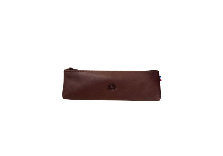 Frandi 951/05 - CUIR CLASSIQUE - COGNAC frandi authentique trousse crayon cuir cartable Scolaire