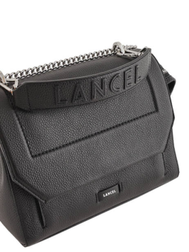 Lancel A09222 - CUIR DE VACHETTE - NOIR sac bandoulière rabat taille m ninon de lancel
