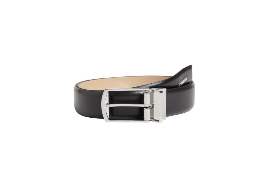 Calvin Klein K509647 - CUIR DE VACHETTE - NOI calvin klein-adj domed-ceinture homme 35mm Ceintures