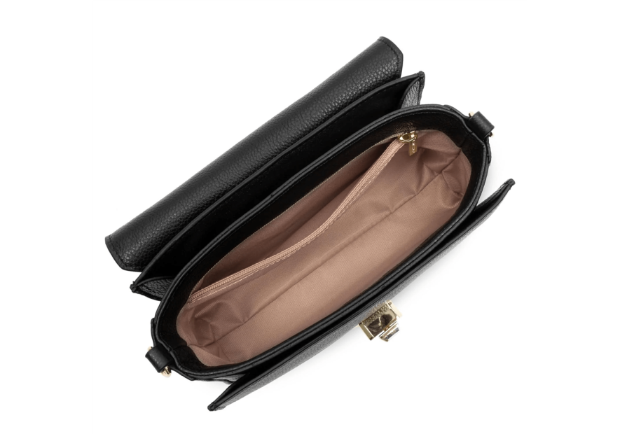 Lancaster 547-58 - CUIR DE VACHETTE - NOIR foulonné milano-sac rabat s Sacs à mains