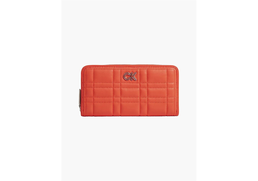 Calvin Klein K609912 - POLYURÉTHANE - DEEP OR calvin klein-re lock quilt-compagnon Porte-monnaie Femme