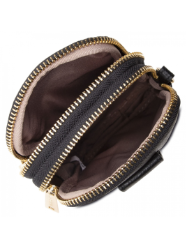 Lancaster 129-28 - CUIR DE VACHETTE - NOIR Dune - Pochette smartphone