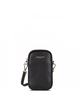 Lancaster 129-28 - CUIR DE VACHETTE - NOIR Dune - Pochette smartphone