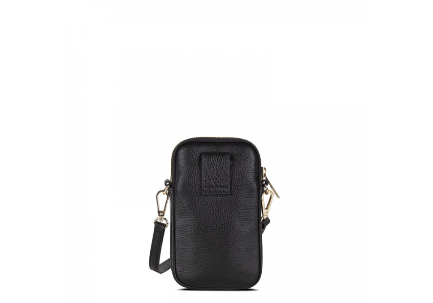 Lancaster 129-28 - CUIR DE VACHETTE - NOIR Dune - Pochette smartphone