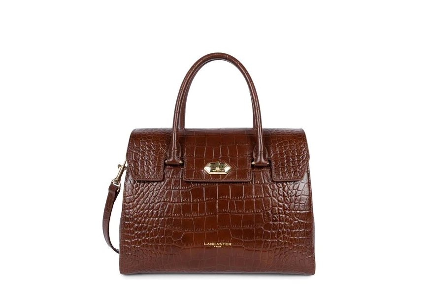 Lancaster 524-85 - VACHETTE CROCO - CHATAI Exotic Croco CN - Sac rabat Sacs à mains