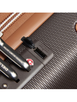 Delsey 1676801 - POLYCARBONATE - MARRON valise cabine chaletet air 55x35x20 valise cabine