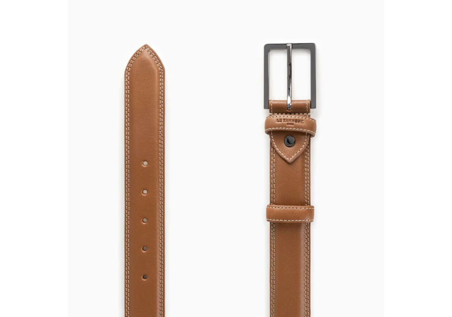 Le Tanneur TXE8H38 - CUIR DE VACHETTE - TAN le tanneur charles ceinture homme 35mm Ceinture homme