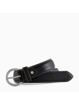 Le Tanneur TXE8R31 - CUIR DE VACHETTE - NOI le tanneur ceinture femme reversible 30mm Ceintures