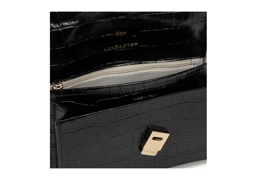 Lancaster 480-010 - CUIR DE VACHETTE - NOI lancaster-zoé-sac rabat Sacs à mains