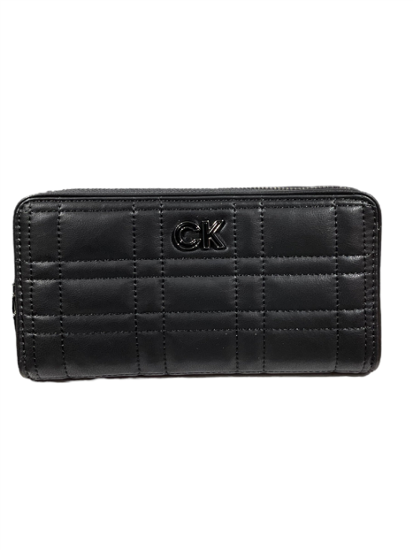 Calvin Klein K609912 - POLYURÉTHANE - NOIR -  calvin klein-re lock quilt-compagnon Porte-monnaie