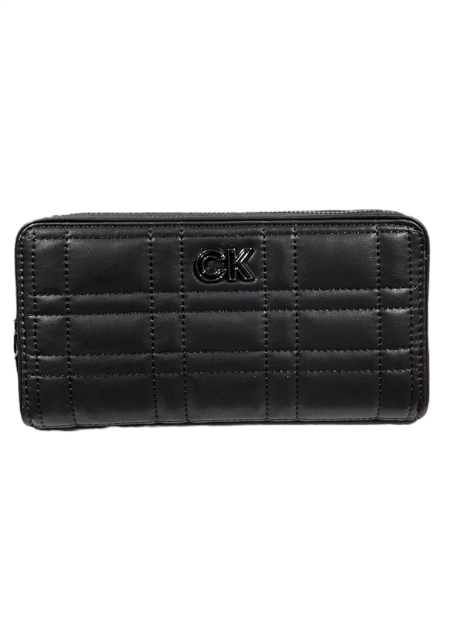 Calvin Klein K609912 - POLYURÉTHANE - NOIR -  calvin klein-re lock quilt-compagnon porte-monnaie