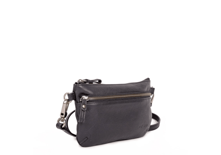 Nat & Nin VICKY2 - CUIR DE VACHETTE - NOIR nat&nin-viky 2-pochette Sacs à mains