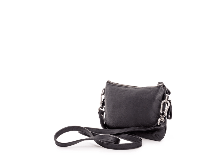 Nat & Nin VICKY2 - CUIR DE VACHETTE - NOIR nat&nin-viky 2-pochette Sacs à mains
