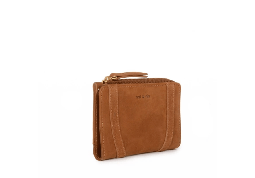 Nat & Nin ROZA - CUIR DE VACHETTE - ÉPICE nat&nin-roza-porte monnaie et cartes Porte-monnaie Femme