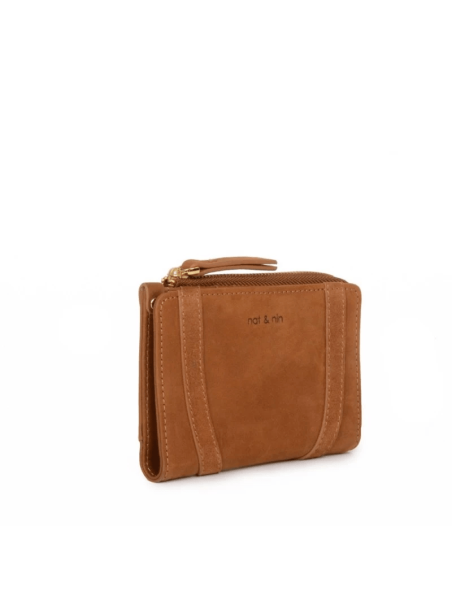 Nat & Nin ROZA - CUIR DE VACHETTE - ÉPICE nat&nin-roza-porte monnaie et cartes Porte-monnaie Femme