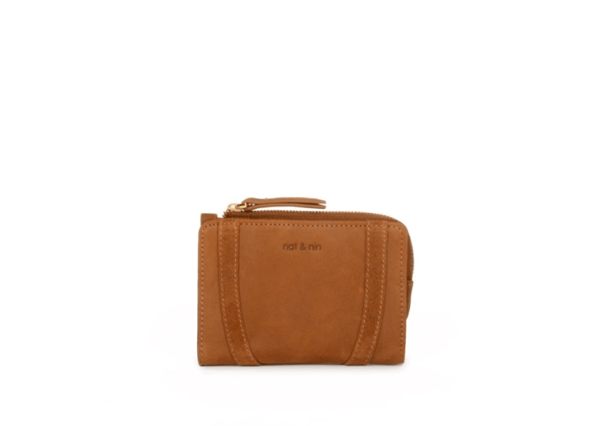 Nat & Nin ROZA - CUIR DE VACHETTE - ÉPICE nat&nin-roza-porte monnaie et cartes Porte-monnaie Femme