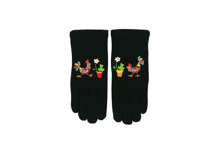 Quand les poules auront des gants GTA - POLYAMIDE - LES COCOTTES gants taille unique peints a la main a annecy gants femme tu
