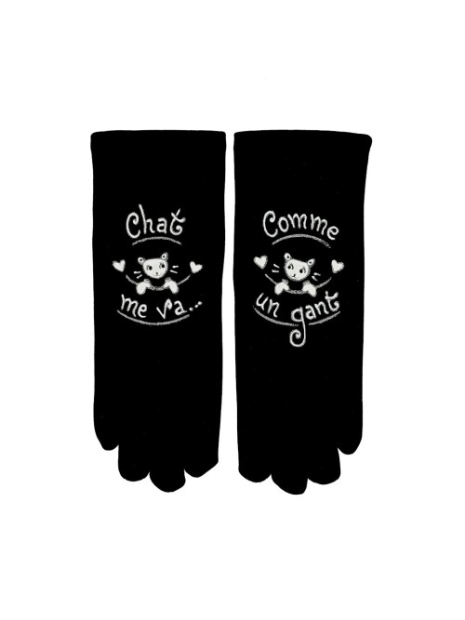 Quand les poules auront des gants GTL - POLYAMIDE - CHAT ME VA gants taille unique quand les poules auront des ga gants-femme-tu