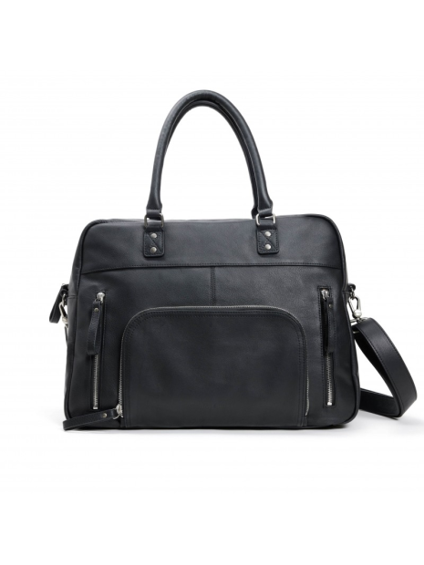Nat & Nin MAXI MACY - CUIR DE VACHETTE - N sac shopping grand format a4 maxi macy nat&nin sac-a-main-shopping-toile-ou-cuir