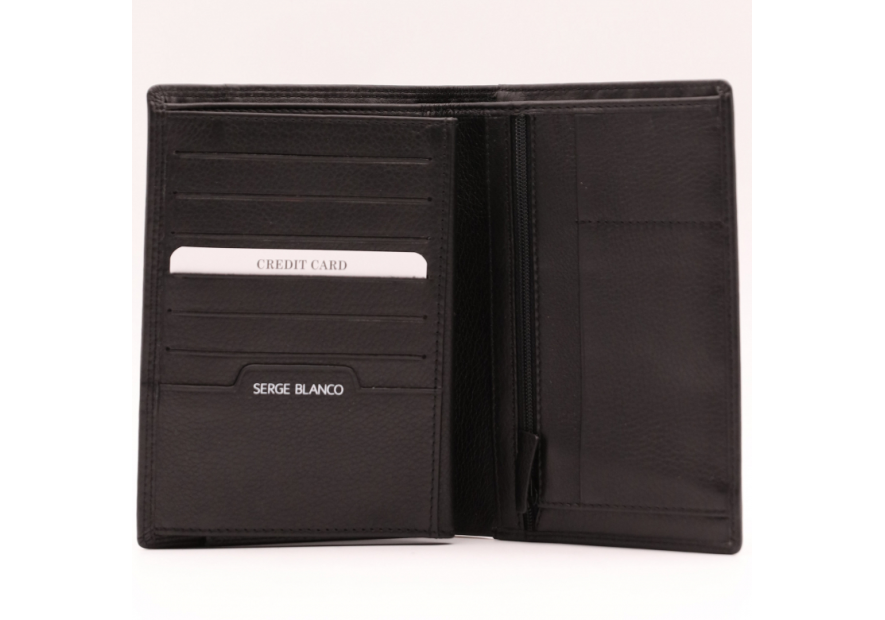 Serge Blanco VAN21013 - CUIR DE BOVIN - NOIR portefeuille vancouver blanco 13.7 Portefeuille Homme